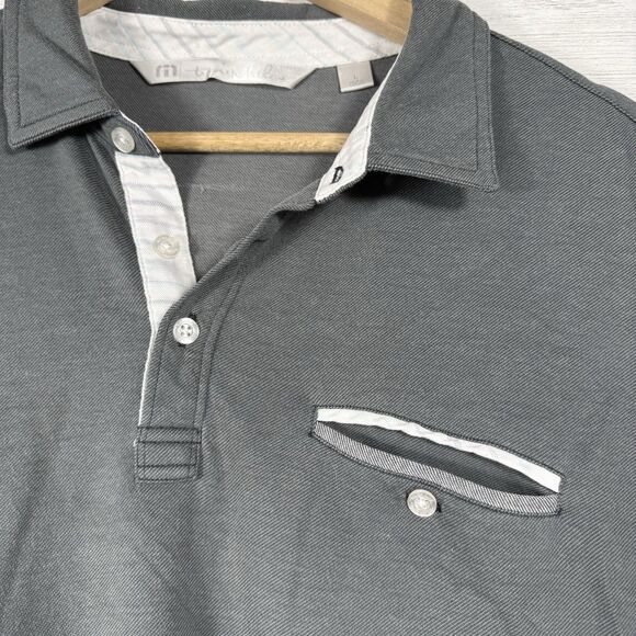 Travis Mathew Mens Size Large Grey Golf Polo Lightweight casual comfort - Picture 2 of 5